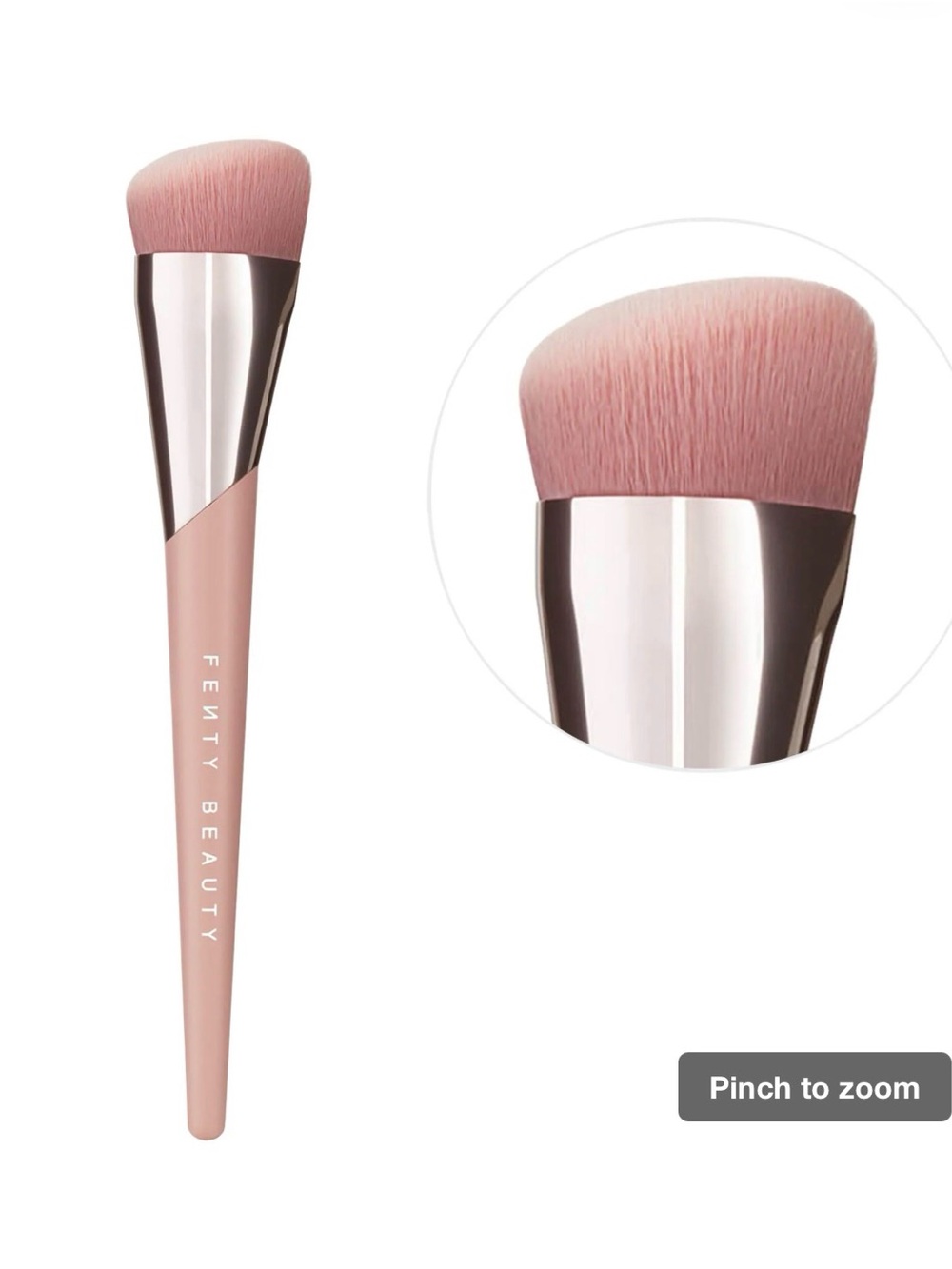 Fenty Beauty Angled Foundation Brush – Light Pink Handle